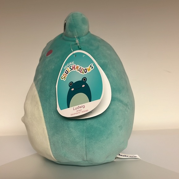 Ludwig frog muggy green plush toy squishmallow with tags fairly new - Picture 2 of 5